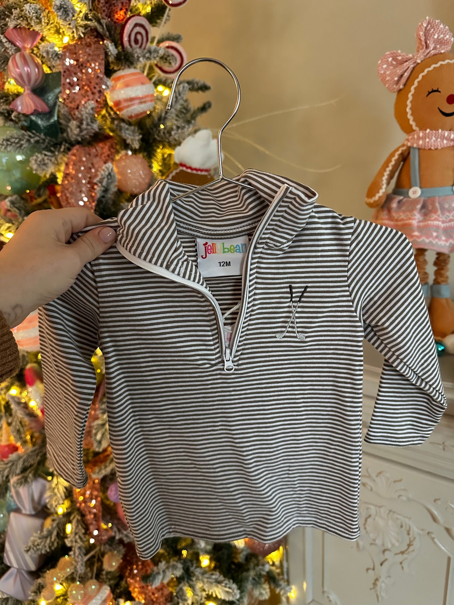 Golf zip pullover - brown