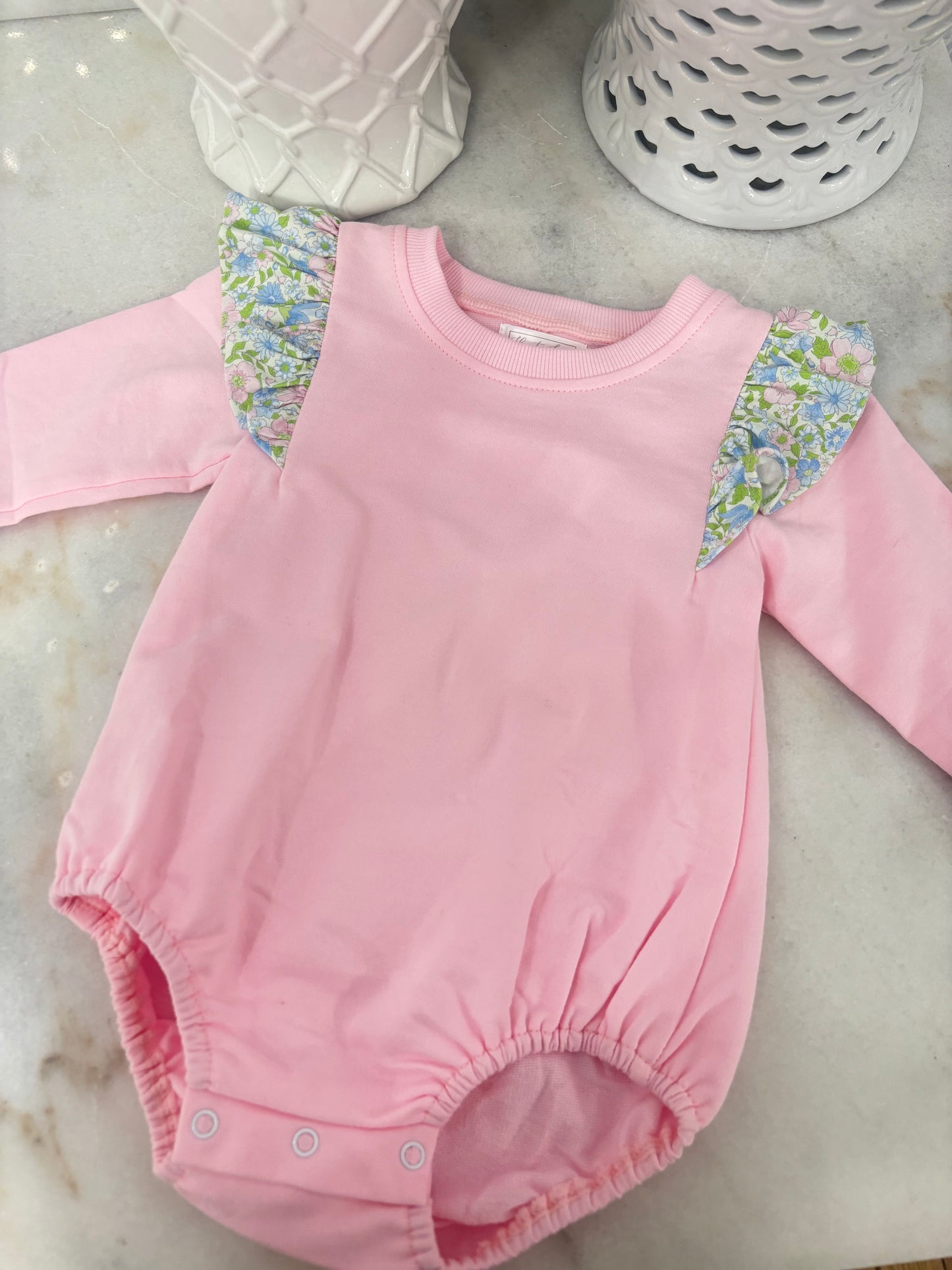 Pink Angel Sleeve Floral Bubble