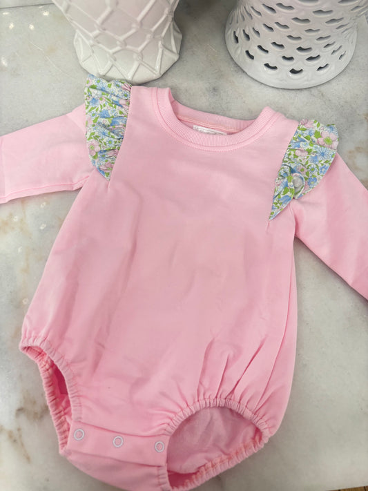 Pink Angel Sleeve Floral Bubble