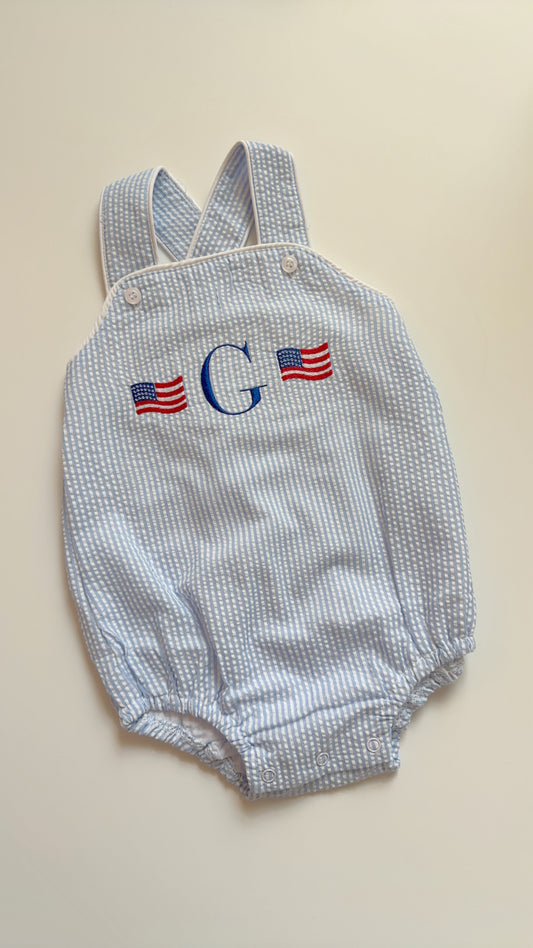 Patriotic Seersucker Bubble