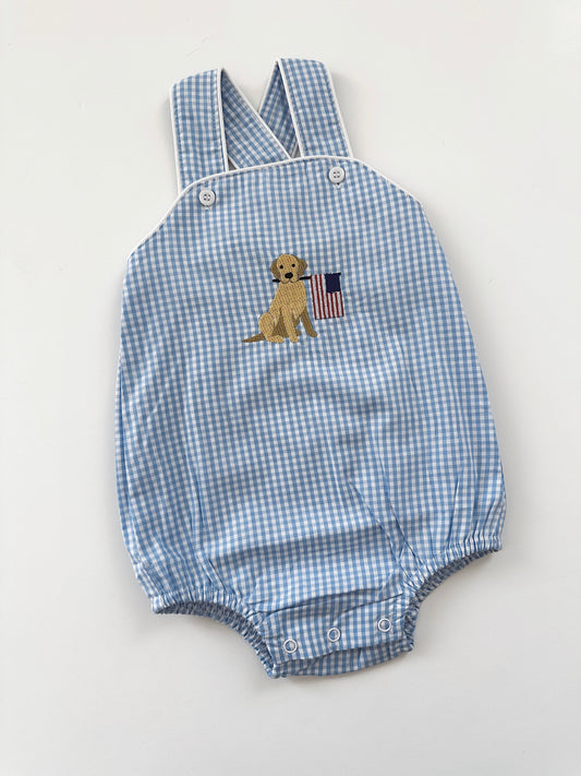 Blue gingham bubble