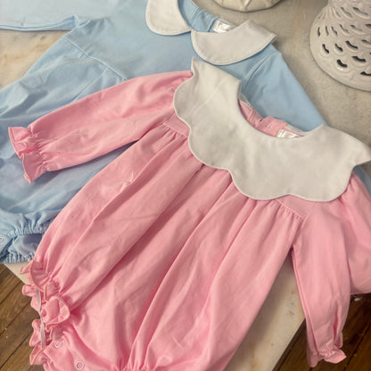 Lottie Pink Scalloped Collar Bubble