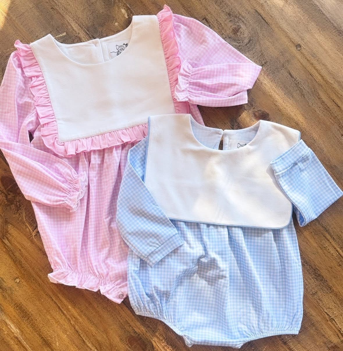 Knit gingham bubble