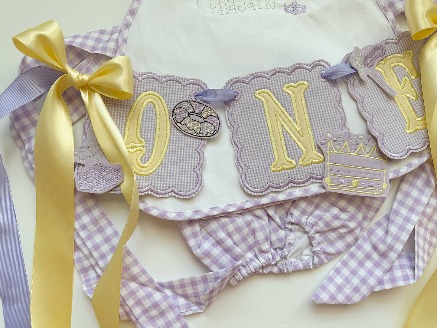 Appliqué ONE Birthday banner