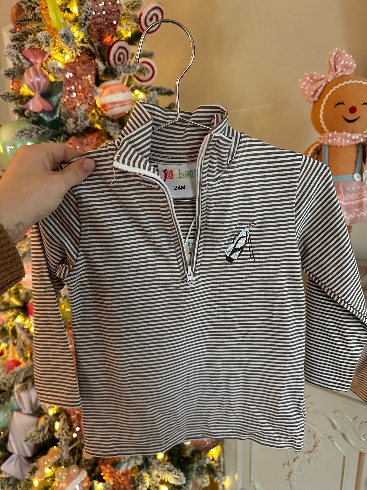 Golf zip pullover - brown