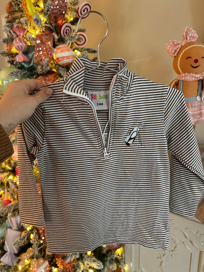 Golf zip pullover - brown