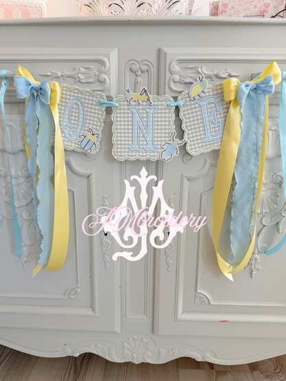 Appliqué ONE Birthday banner