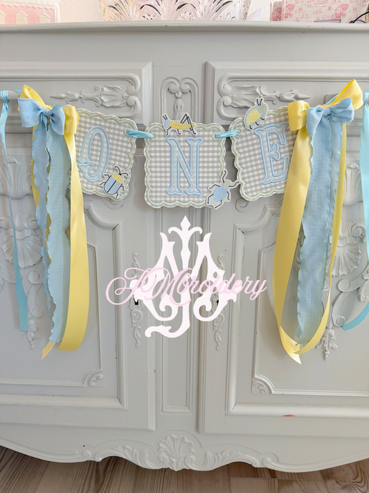 Appliqué ONE Birthday banner