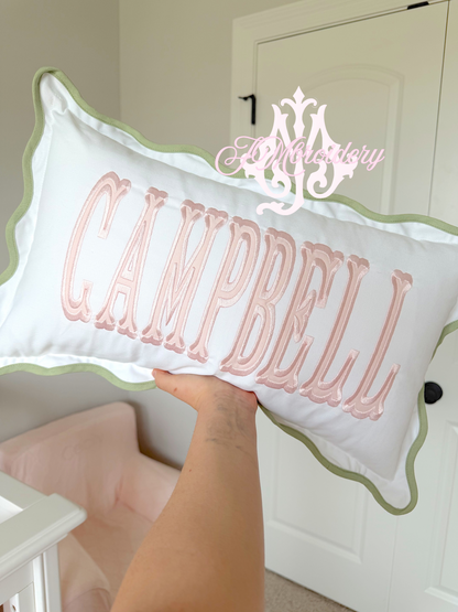 Wavy nursery pillow