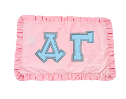 Delta Gamma applique letter pillow