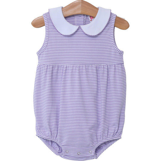 Charlotte Sleeveless Bubble- Lavender Stripe