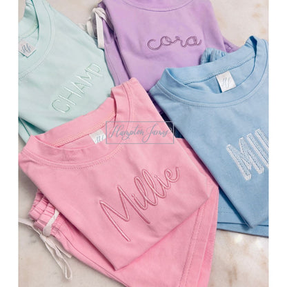 Scalloped Cotton Short Set