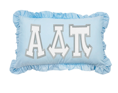 Alpha Delta Pi applique letter pillow
