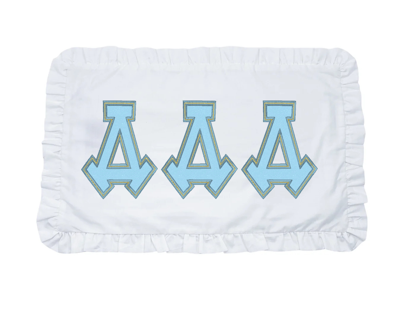 Tri Delta applique letter pillow