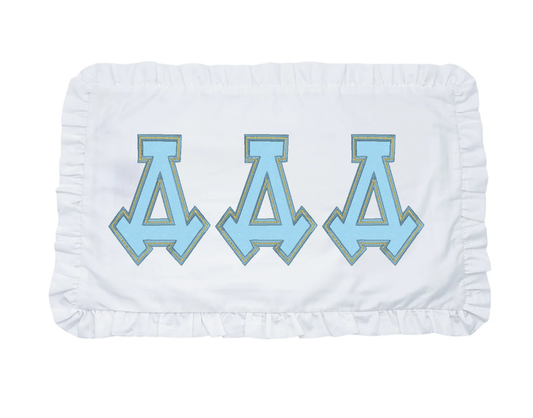 Tri Delta applique letter pillow
