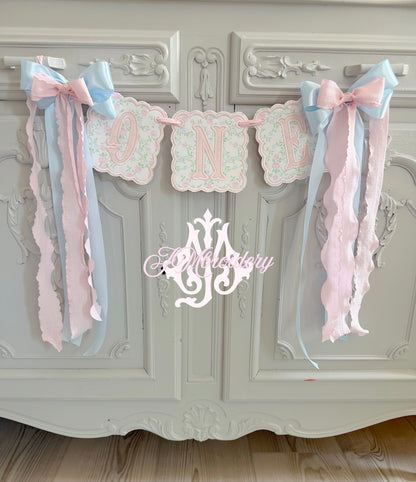 Appliqué ONE Birthday banner