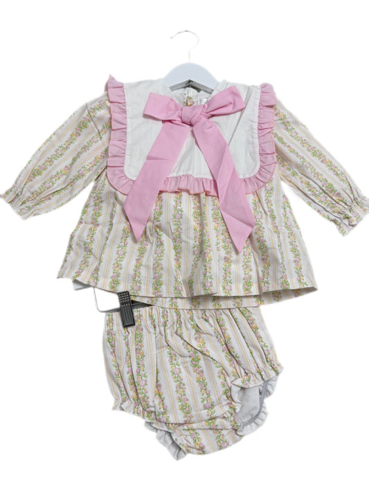 Clara Floral Bow Diaper Set