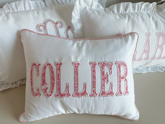 Piping nursery pillow