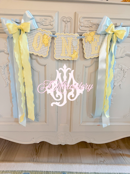 Appliqué ONE Birthday banner