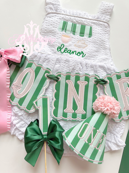 Appliqué ONE Birthday banner