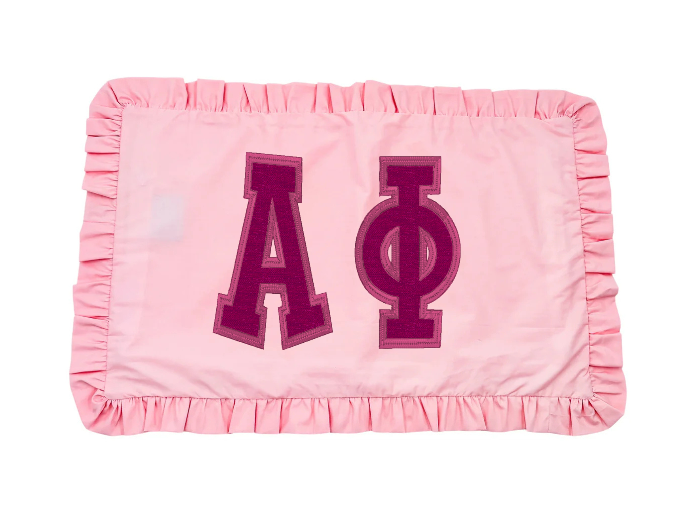 Alpha Phi applique letter pillow