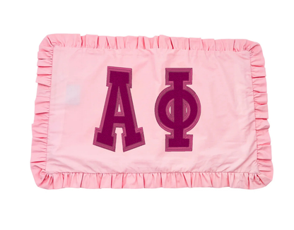Alpha Phi applique letter pillow