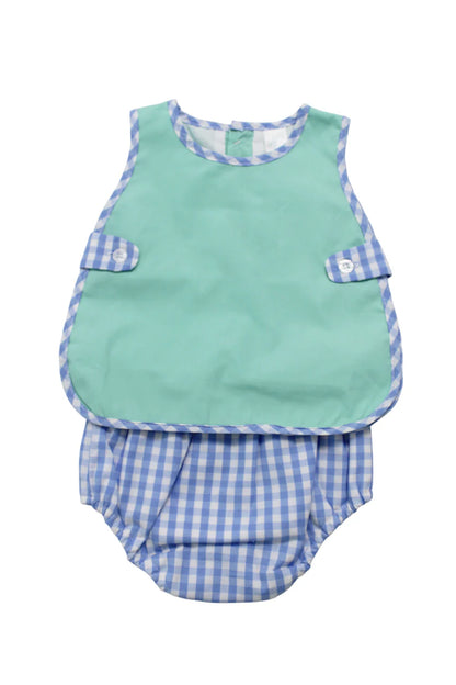 Hampton James Mint Gingham Apron set