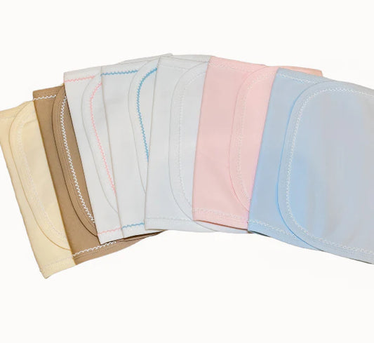 Picot trim burp cloths