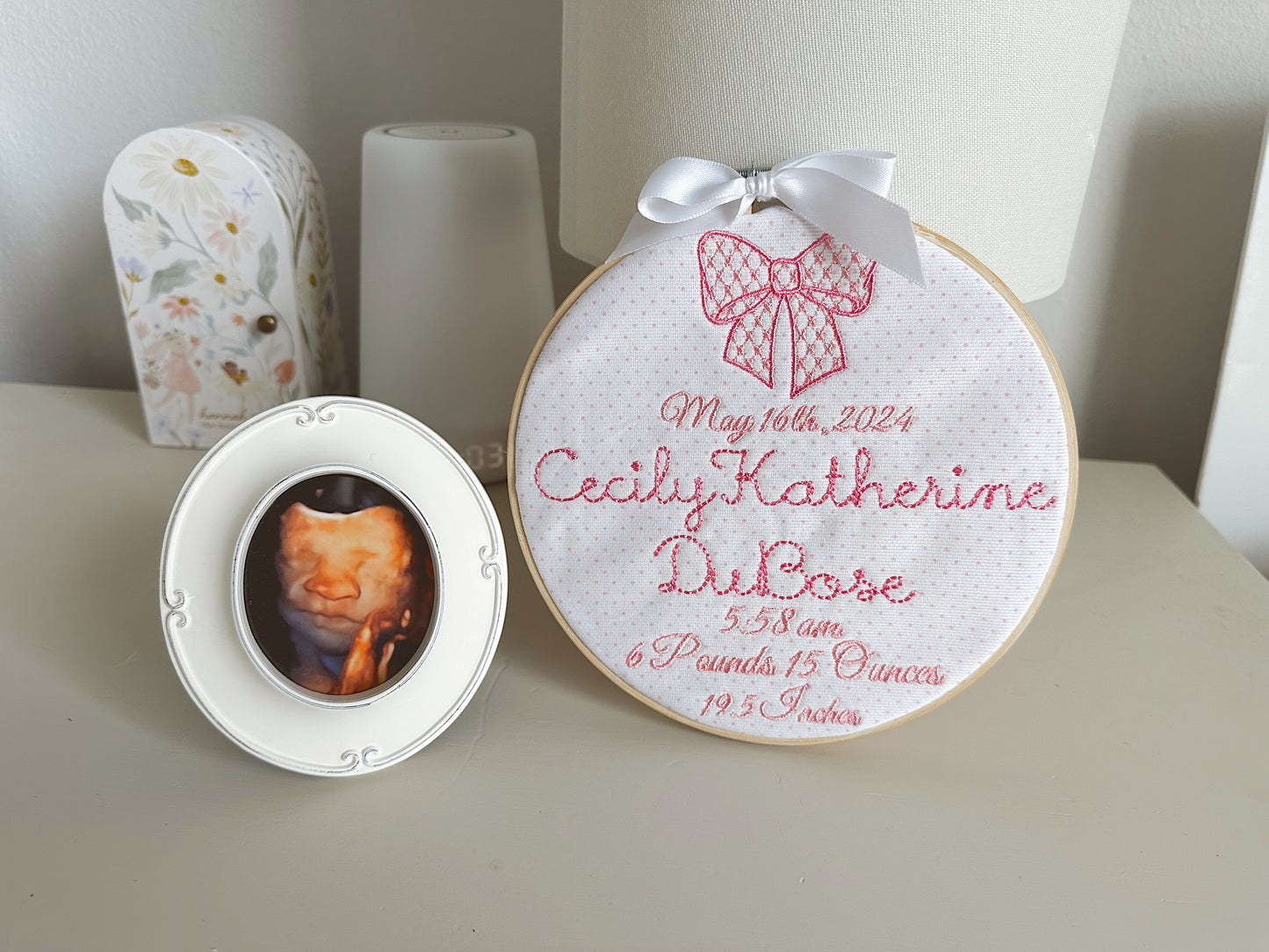 Birth stat plaque