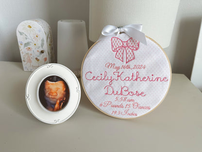 Birth stat plaque