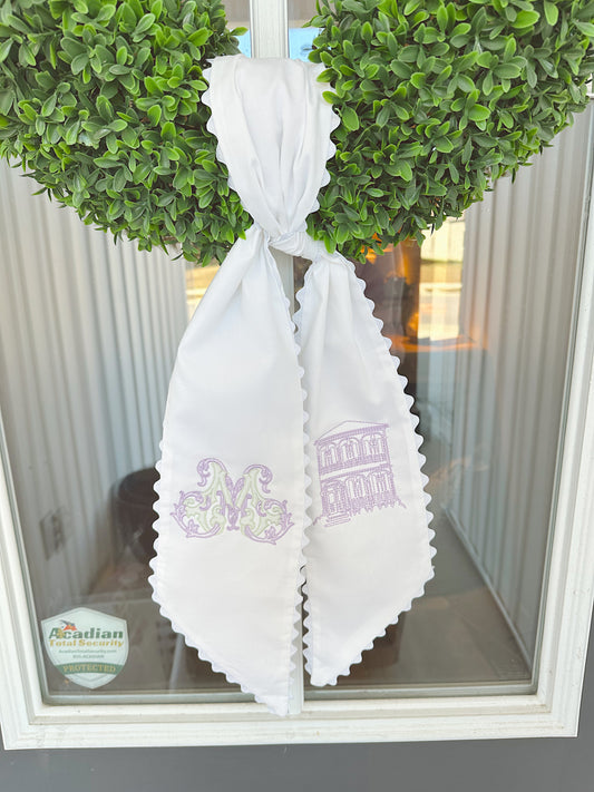 Mardi Gras Wreath Sash