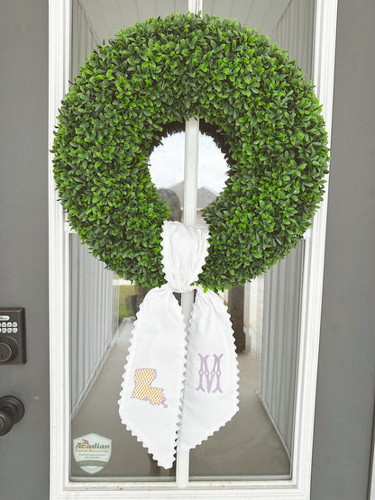 Louisiana wreath sash