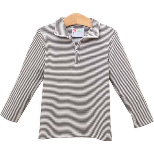 1/4 zip pullover - brown