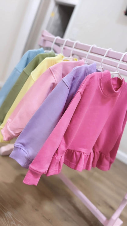 Spring ruffled mock neck **preorder**