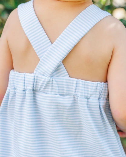 Luke Sunsuit - Light Blue Stripe and Yellow