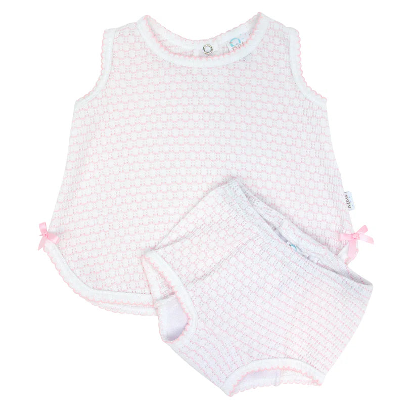 Paty Knit Pinstripe Diaper Set **preorder**