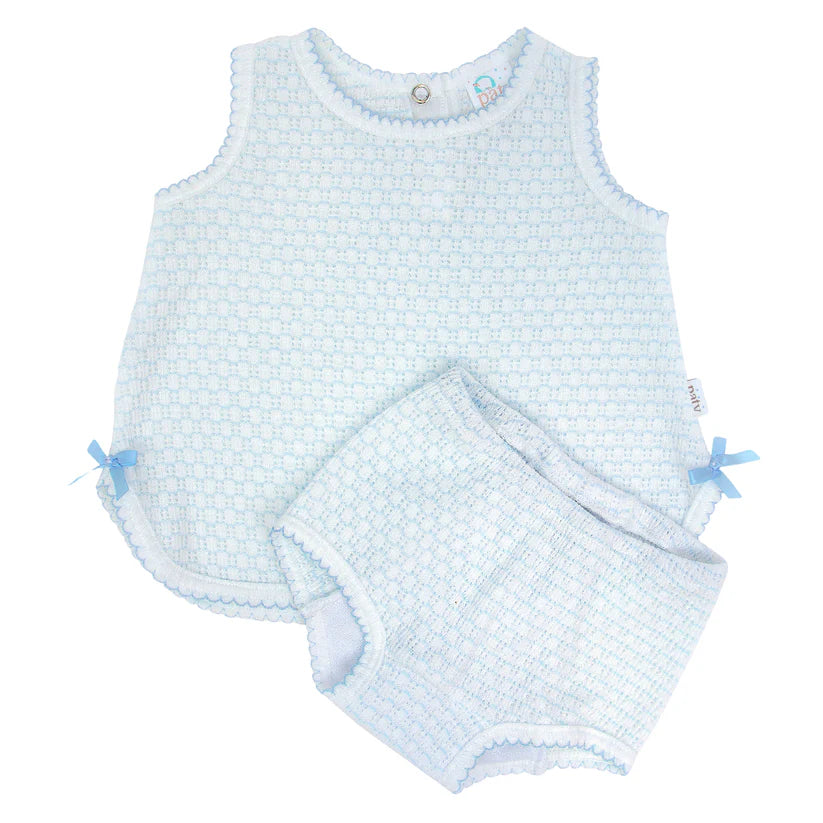 Paty Knit Pinstripe Diaper Set **preorder**