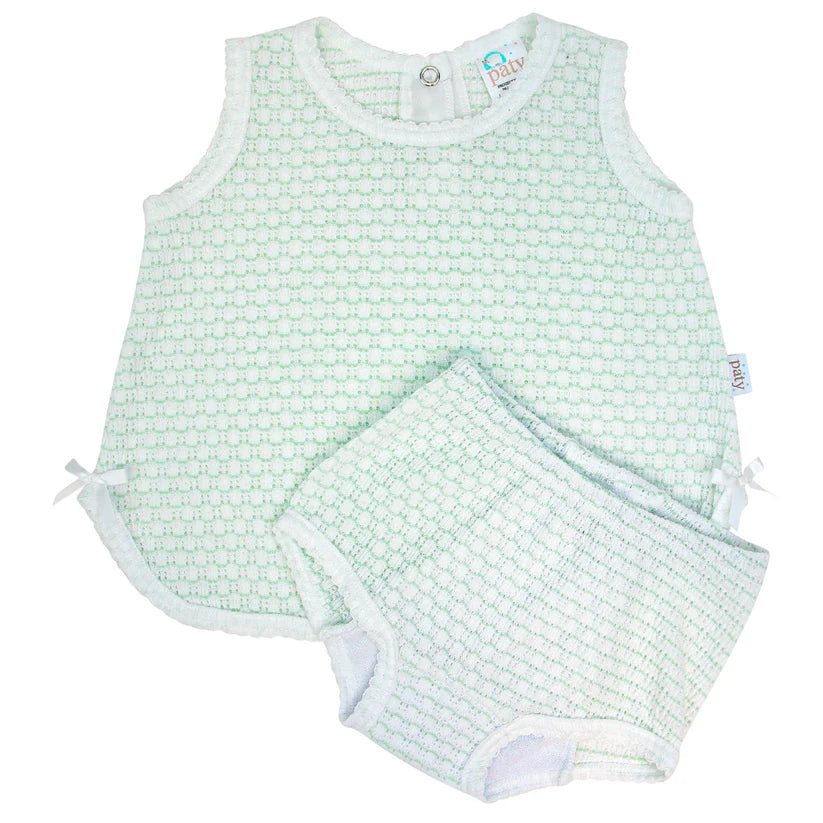 Paty Knit Pinstripe Diaper Set **preorder**