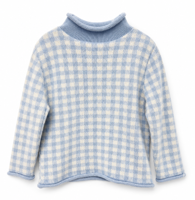 Hampton James Gingham Rollneck Sweater