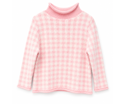Hampton James Gingham Rollneck Sweater