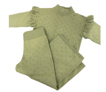 Hampton James Pointelle Knit Set
