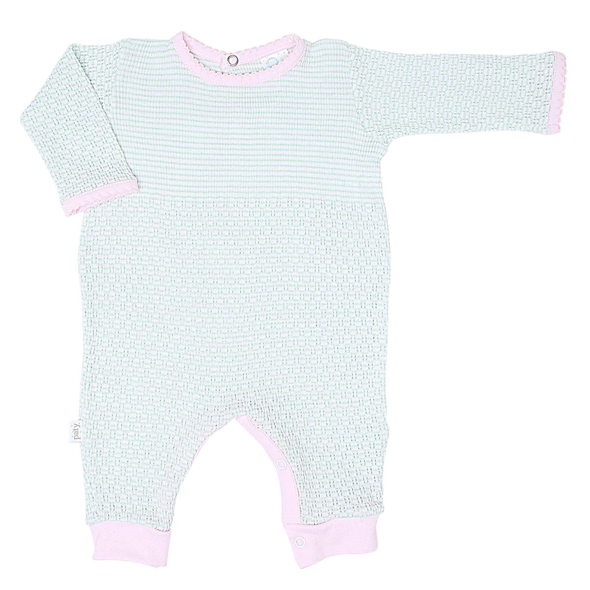 Paty Solid Romper with Pima Trim